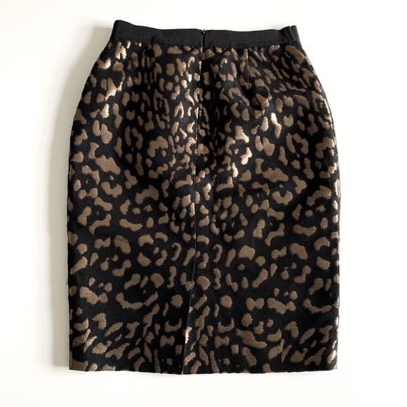 Ann Taylor Rose Gold Leopard Print Pencil Skirt - Picture 4 of 10